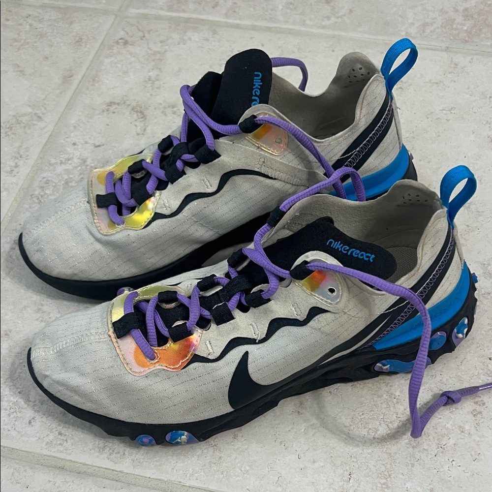 Nike react 8- White, Purple, and Black
